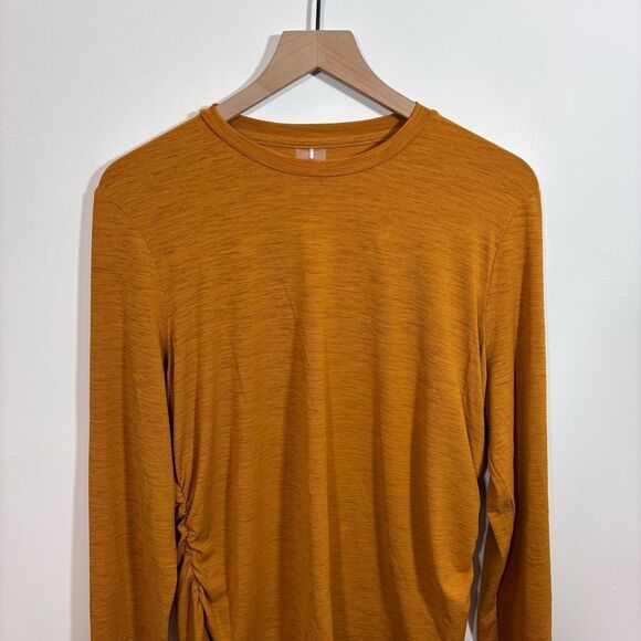 CALIA Women's Tissue Texture Long Sleeve Golf Crew NEW Size XL Golden Warmth - Picture 6 of 15